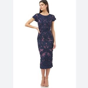 NWOT JS Collections TWO-TONE SOUTACHE MIDI